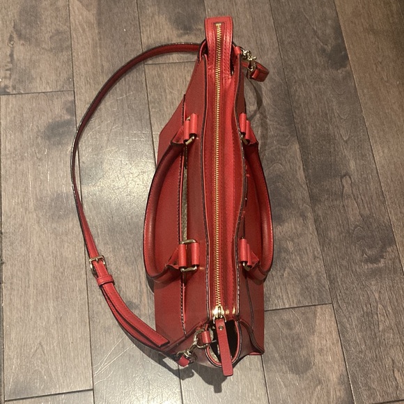 KATE SPADE red satchel purse tote - Picture 5 of 14